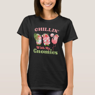 T-shirt Chillin avec mes gnomes Tropical avec un flot