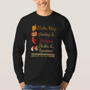 T-shirt Chillin Avec Mes Hommes Poulet Aile Hotdog Bologne