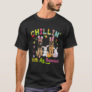 T-shirt Chillin' avec mes lapins mignon lapin berger allem