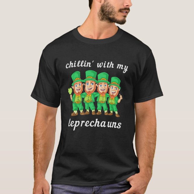 T-shirt chillin' avec mes leprechauns (Devant)
