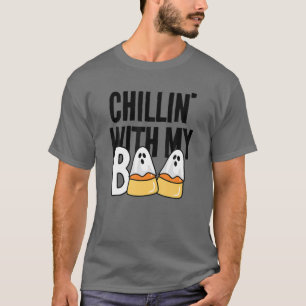 T-shirt Chillin' with My Boo Candy Corn Funny Kids Adultes