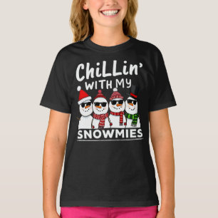 T-shirt Chillin' With My Snowmies Funky Snowman Christmas