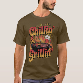 T-shirt Chilling and Grilling BBQ, Burgers & Beer Vibes