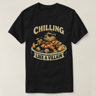 T-shirt Chilling Like a Villain Funny Bear Summer Pool 