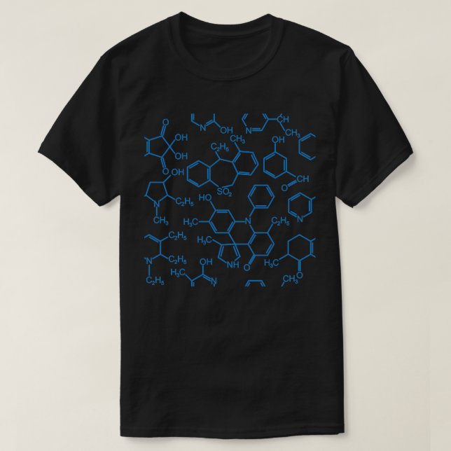 T-shirt Chimie Atoms Formes Réactions et Structures (Design devant)