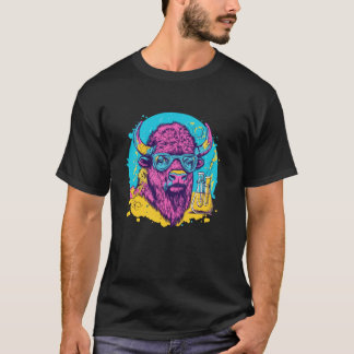 T-shirt Chimie Buisson Bison Avec Verres Art