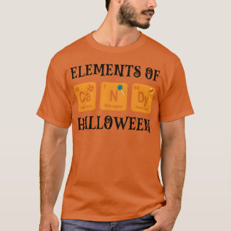 T-shirt Chimie De Bonbons D'Halloween Éléments De Chimie
