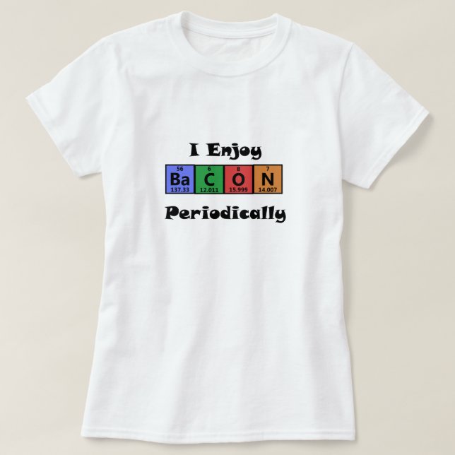 T-shirt Chimie de la Science de lard de Tableau périodique (Design devant)