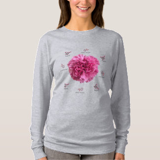 T-shirt Chimie de l'œillet rose Science Fleur