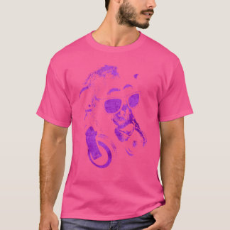 T-shirt Chimie De Singe Avec Lunettes De Soleil Et Casque 