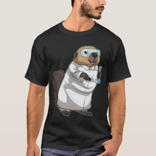 T-shirt Chimie du tube d'essai de Beaver Teacher