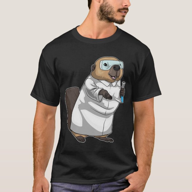 T-shirt Chimie du tube d'essai de Beaver Teacher (Devant)