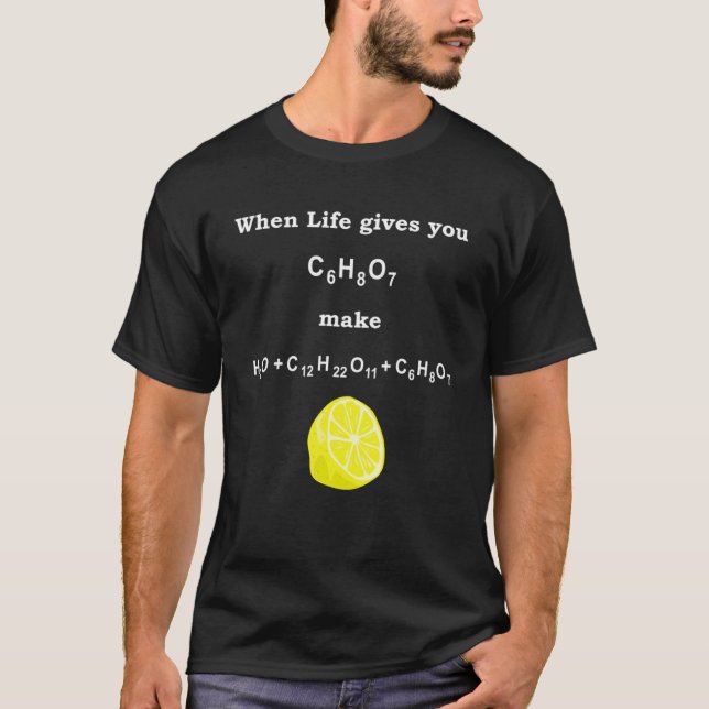 T-shirt Chimie Enseignant Formule Citron Nerd (Devant)