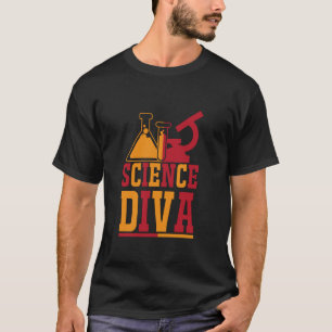 T-shirt Chimie Microscopes Science Diva Female STEM