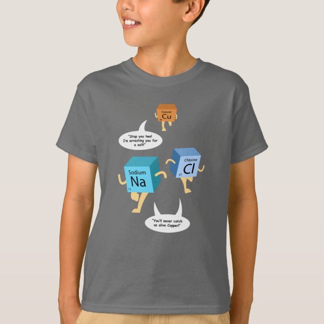 T-shirt Chimie Tableau périodique Éléments science Gag (Devant)