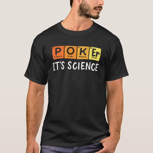 T-shirt Chimiste Chimie Poker Science Tableau périodique (Devant)