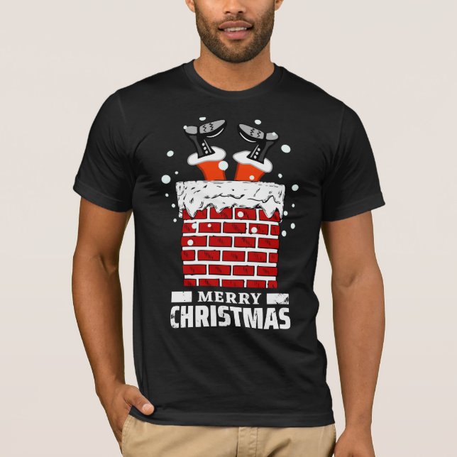 T-shirt Chimney de Noël amusant (Devant)