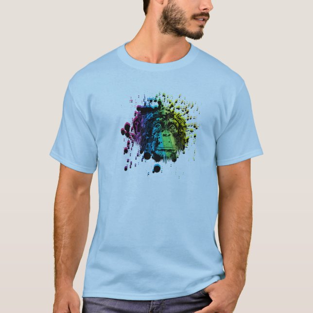 T-shirt Chimpanzé arc-en-ciel (Devant)