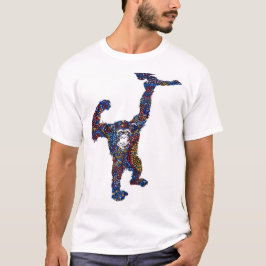 T-shirt Chimpanzé coloré
