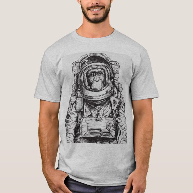 T-shirt Chimpanzé d'astronaute (Devant)