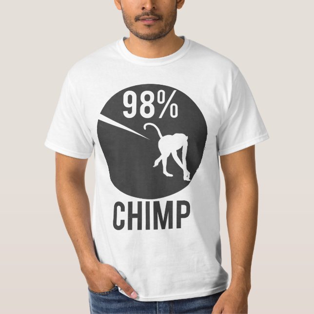 T-shirt chimpanzé de 98% (Devant)