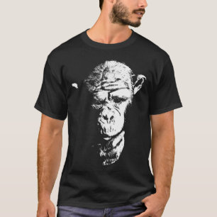 T-shirt Chimpanzé Penser Singe Ape Cool Chimp Tee