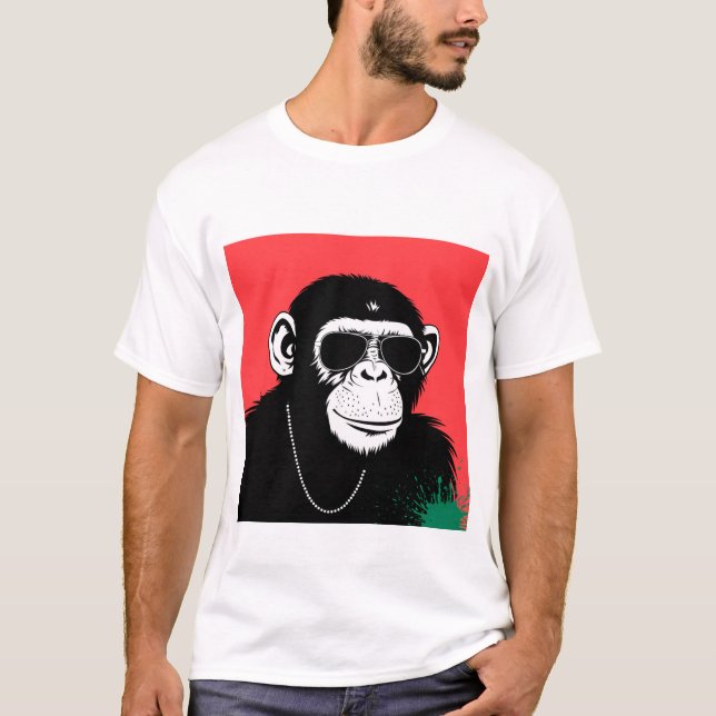 T-shirt Chimpanzé stylisé (Devant)