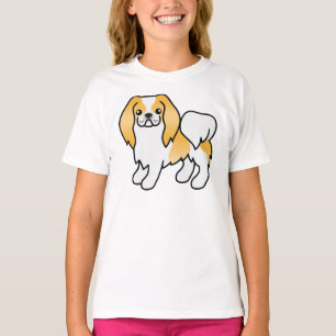 T-shirt Chin Japonais Citron Et Blanc Chien De Dessin Anim