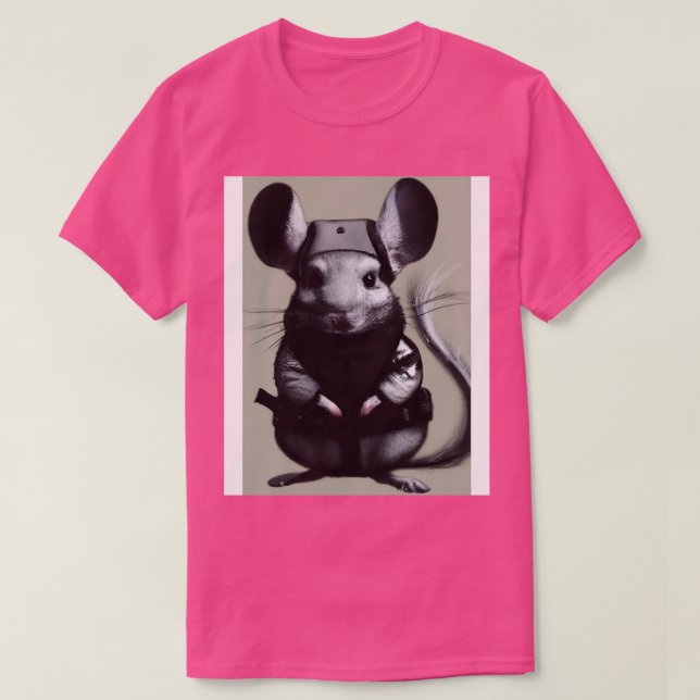 T-shirt Chinchilla en costume ninja 1 (Design devant)