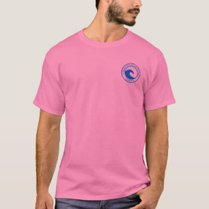 T-shirt Chincoteague Island Blue Ocean Wave Circle Design