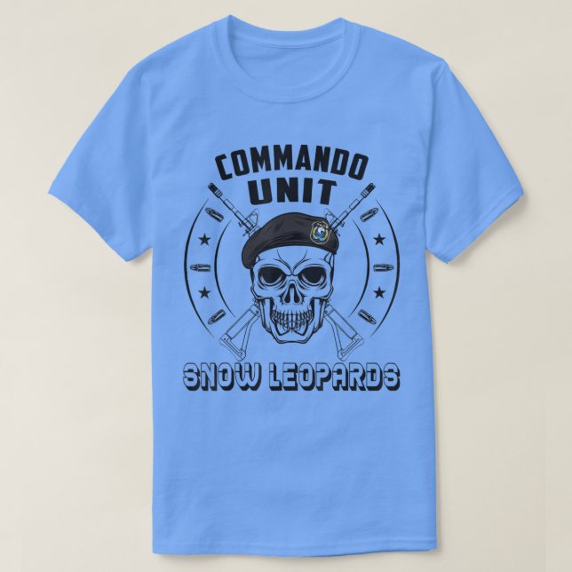 T-shirt Chine Commando Léopard de neige de la force spécia (Design devant)
