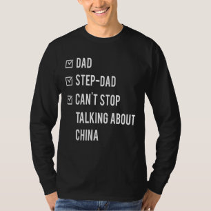T-shirt Chine Étape Papa Chine Né Papa Fête des pères Desi