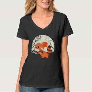 T-shirt Chine Lune Forêt faunique Animal Chinois Sable rou