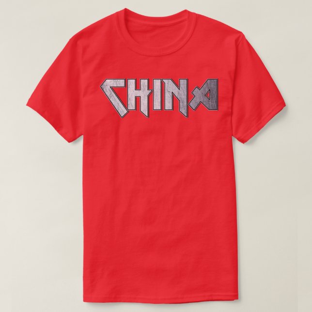 T-shirt Chine métal lourd (Design devant)