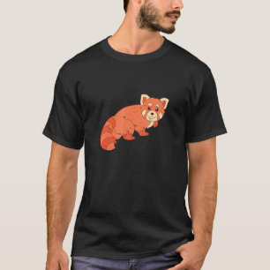T-shirt Chine Rouge Panda Faune Forêt Animal Chine Rouge
