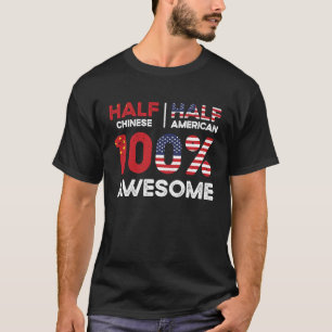 T-shirt Chine semi-chinoise Chine Amérique États-Unis