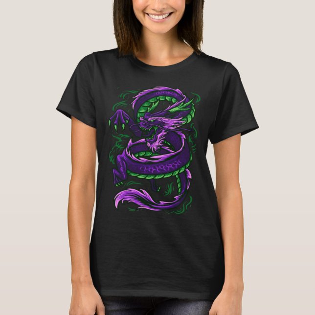 T-shirt Chinese Japanese Culture Dragon Asian Mythology An (Devant)