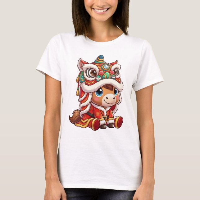 T-shirt Chinese New Year Horse 2026 Zodiac (Devant)
