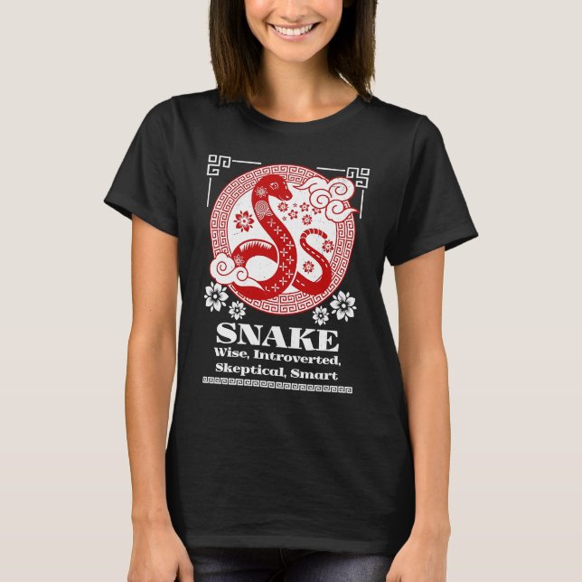 T-shirt Chinese Zodiac Snake Personality (Devant)