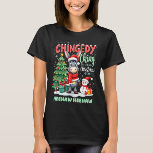 T-shirt Chingedy Ching L'Donkey De Noël Italien Heehaw