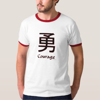T-shirt chinois de courage de symbole