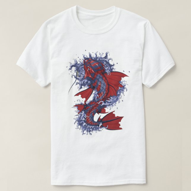 T-shirt chinois de poisson - artisanat traditionne (Design devant)