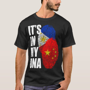 T-shirt chinois et philippin pour le mélange ADN d