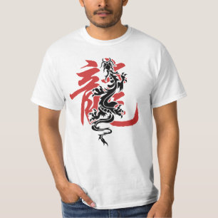 T-shirt chinois oriental asiatique de dragon