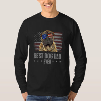 T-shirt Chinois Shar Pei Meilleur Chien Papa Jamais Rétro