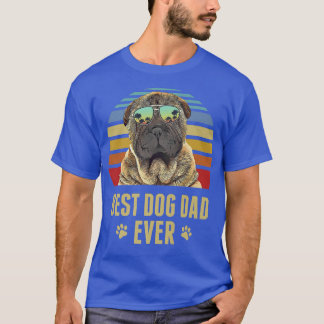 T-shirt Chinois SharPei Meilleur Chien Papa Jamais Retro S
