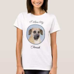 T-shirt Chinook (Oreilles Laissées) Peinture - Art Chien o
