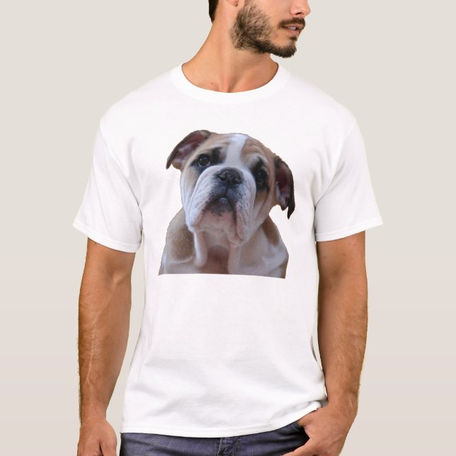 T-shirt Chiot 2 de bouledogue (Devant)