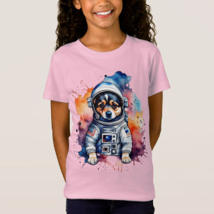 T-Shirt chiot astronaute chien de l'espace mignon