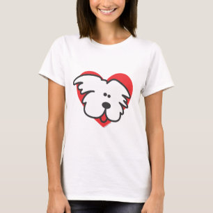 T-shirt Chiot blanc